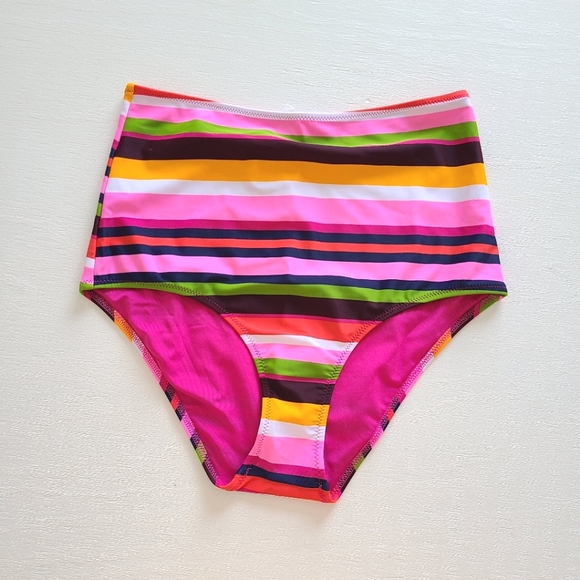 aerie Other - NWOT Aerie colorful striped hi-rise bikini bottoms